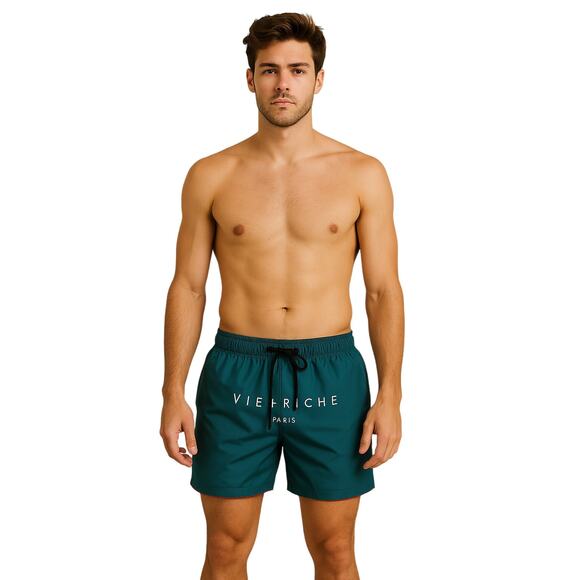VISRICHE Men's Swim Trunks Size [L] – Canyon Graphic Board Shorts Drawstring - Picture 2 of 8